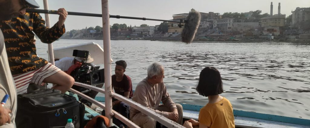 two words as the key film shooting in Varanasi