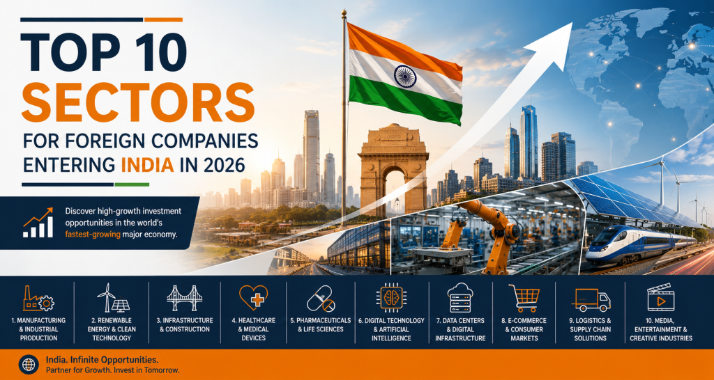 Top 10 Sectors for Foreign Companies Entering India in 2026